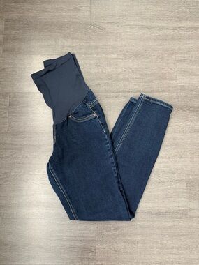 Indigo Blue Dark Navy Maternity Jeggings